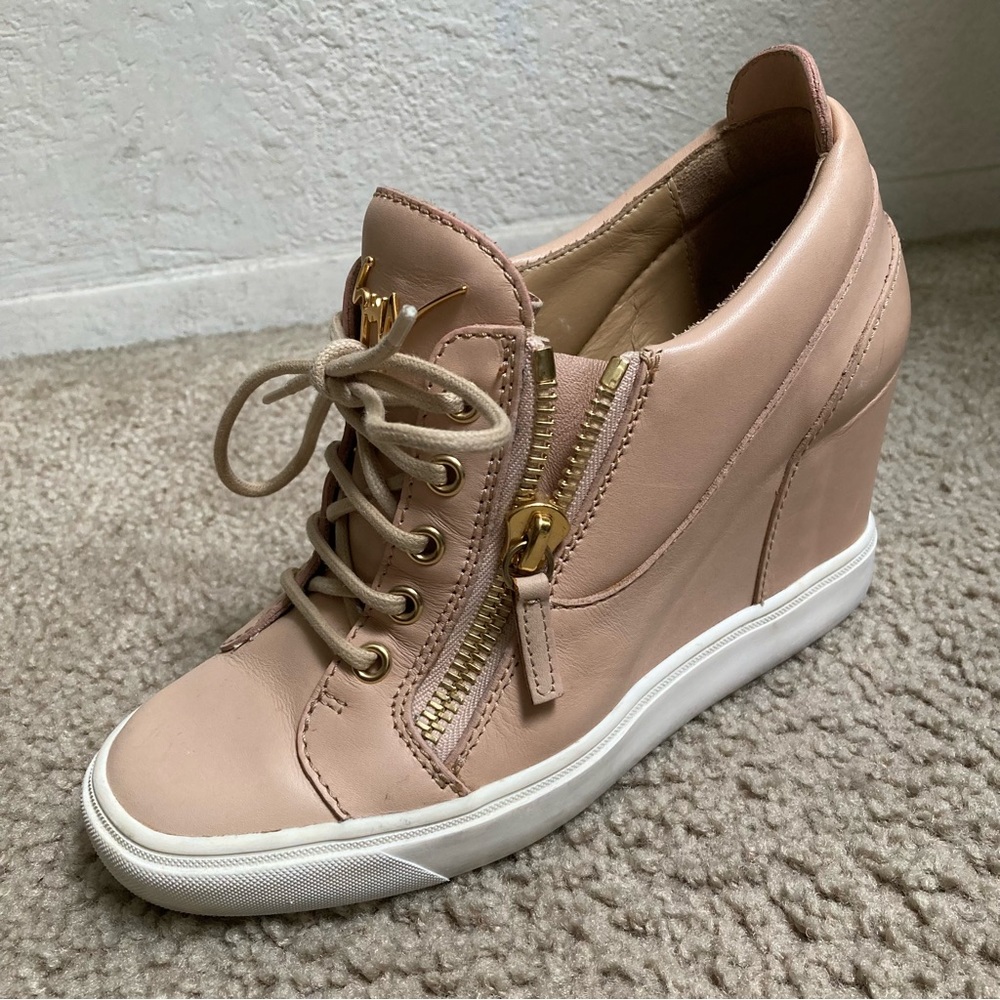 Giuseppe Zanotti Lorenz Zip Front Platform Wedge Sneaker - Picture 2 of 13